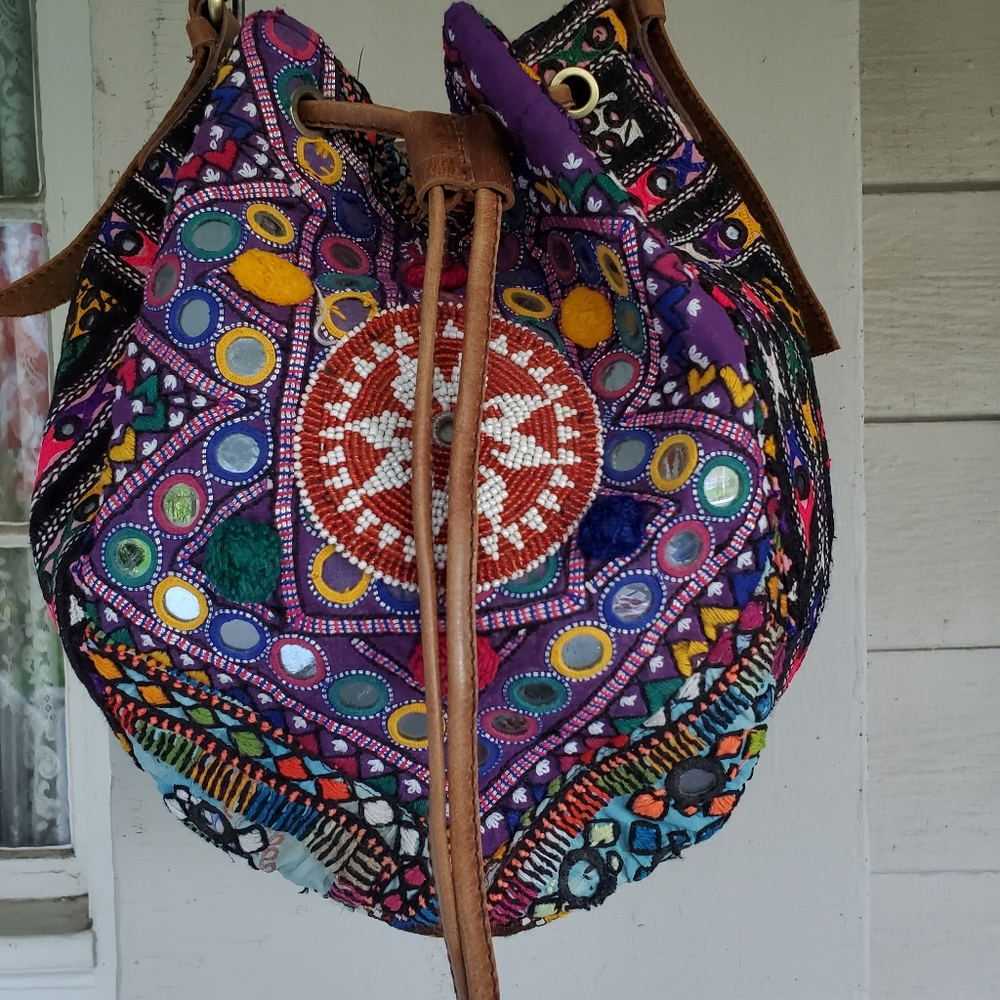 Artisan Boho Hippie Banjara patchwork bag handmade - Picture 7 of 16
